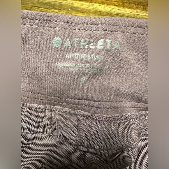 Athleta Attitude Rouched Purple Maeve Jogger Pants Size 4 EUC - Picture 5 of 6